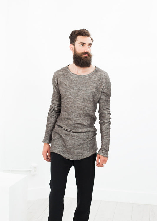 Extra Long Sleeve Sweater in Cavern Isabel Benenato