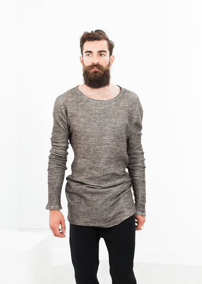 Extra Long Sleeve Sweater in Cavern Isabel Benenato