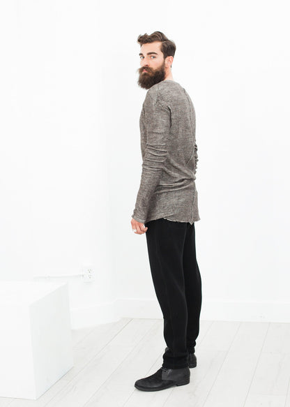 Extra Long Sleeve Sweater in Cavern Isabel Benenato
