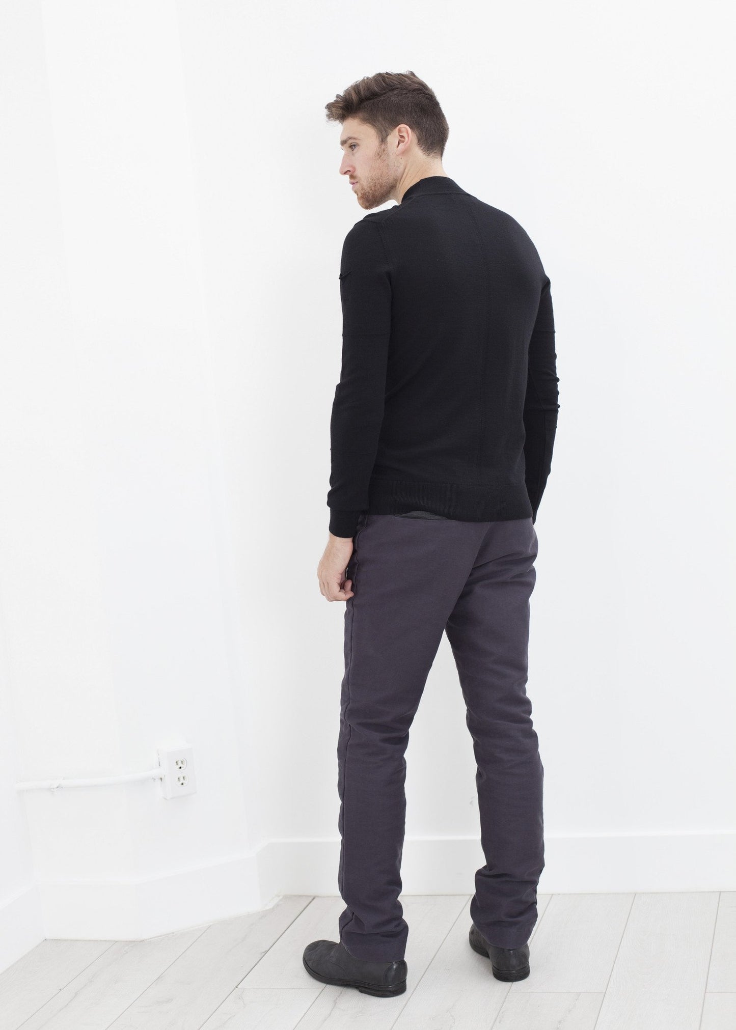 Merino Knit Turtleneck in Black Isabel Benenato