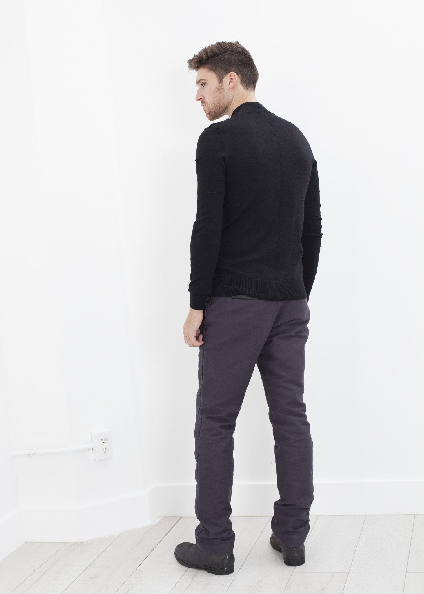 Merino Knit Turtleneck in Black Isabel Benenato