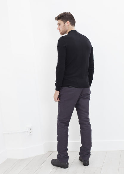 Merino Knit Turtleneck in Black Isabel Benenato