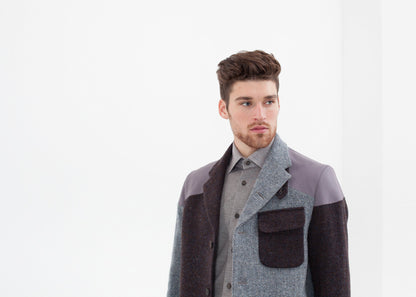 Crazy Mallory Jacket in Blue Mix Nigel Cabourn