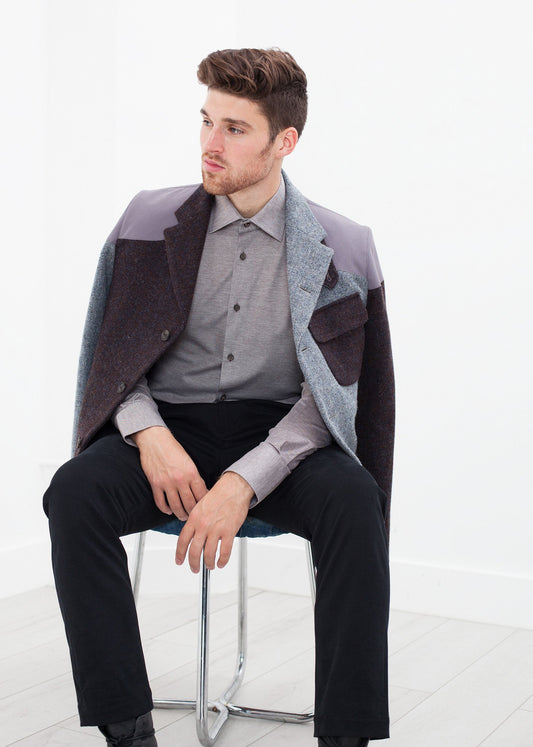 Crazy Mallory Jacket in Blue Mix Nigel Cabourn