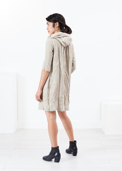 Hemp Dress in Natural Hazel Brown