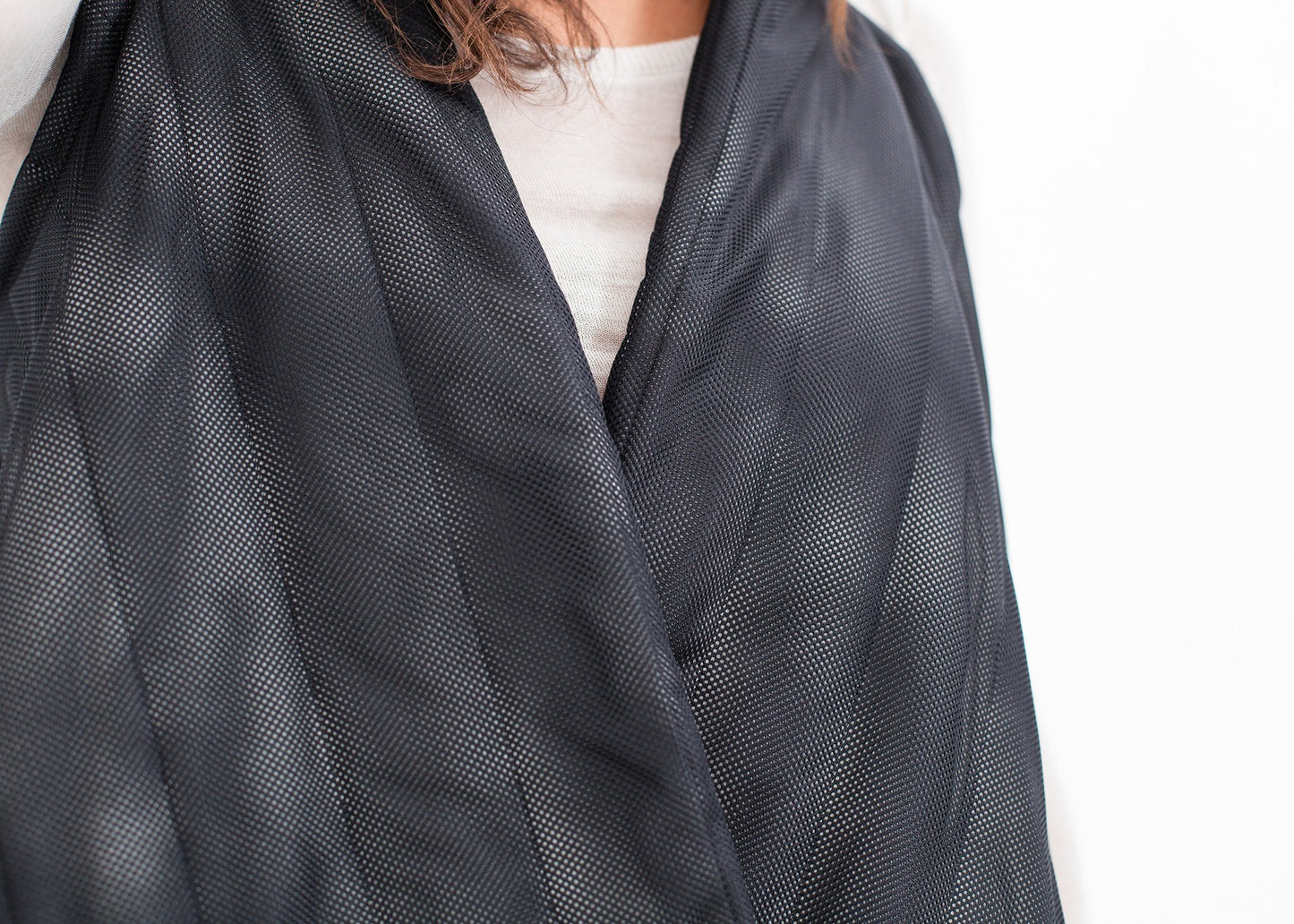 Quilted Mesh Waistcoat in Black/White Maria Calderara