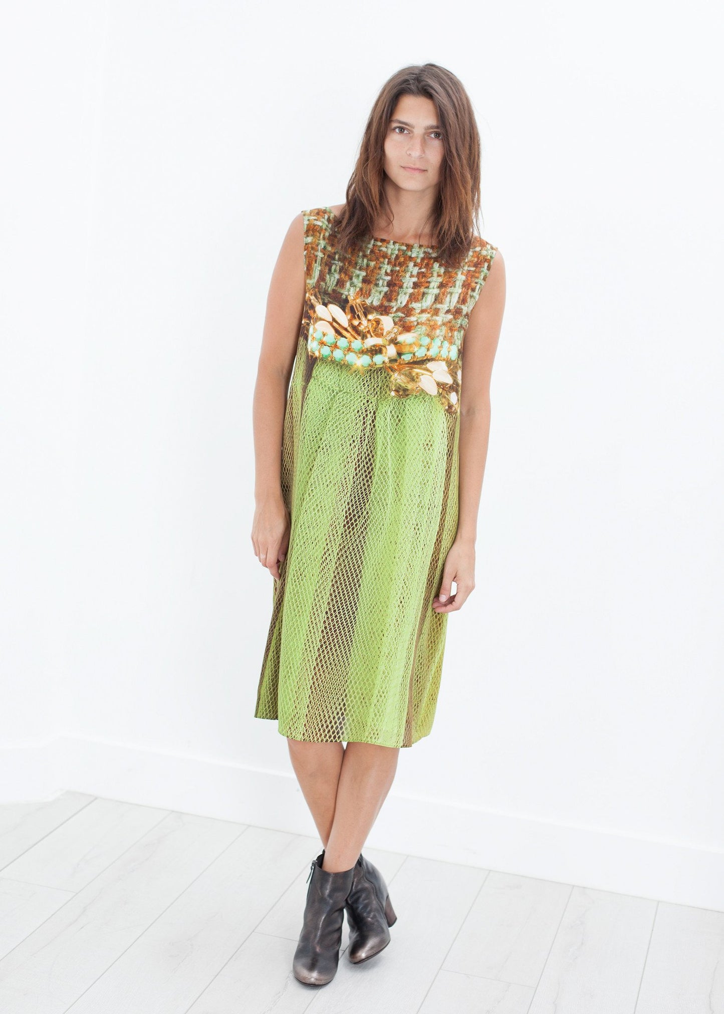 Silk Shift in Tweed and Net Antoni & Alison