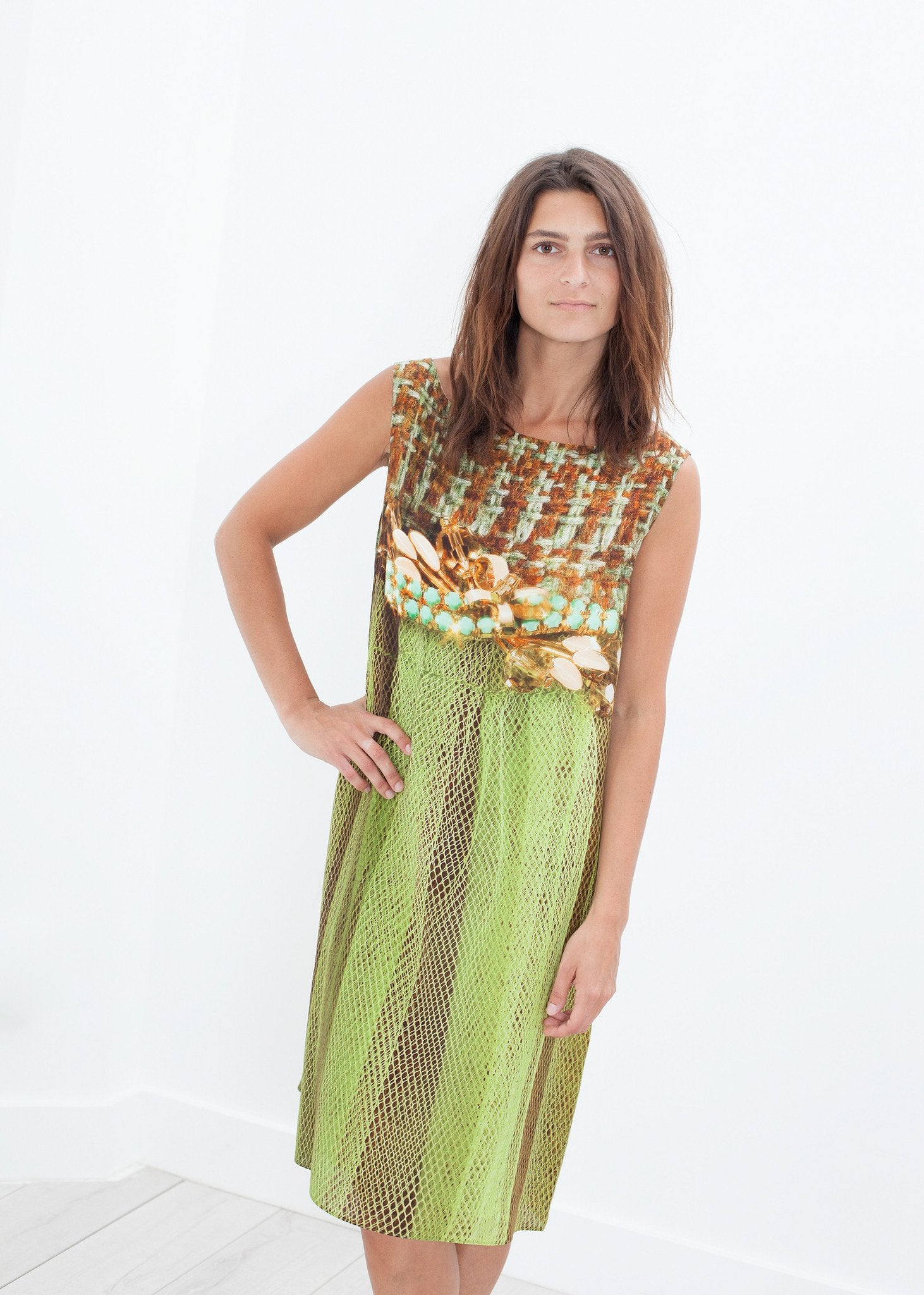 Silk Shift in Tweed and Net Antoni & Alison