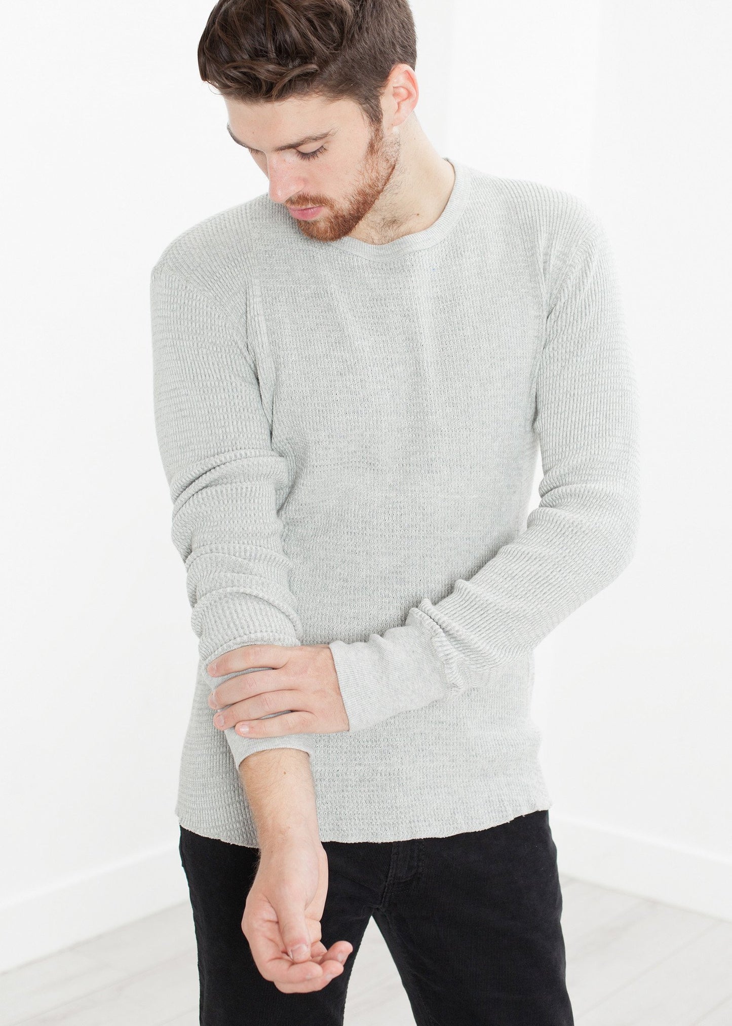 Waffle Knit Long Sleeve Tee V:Room