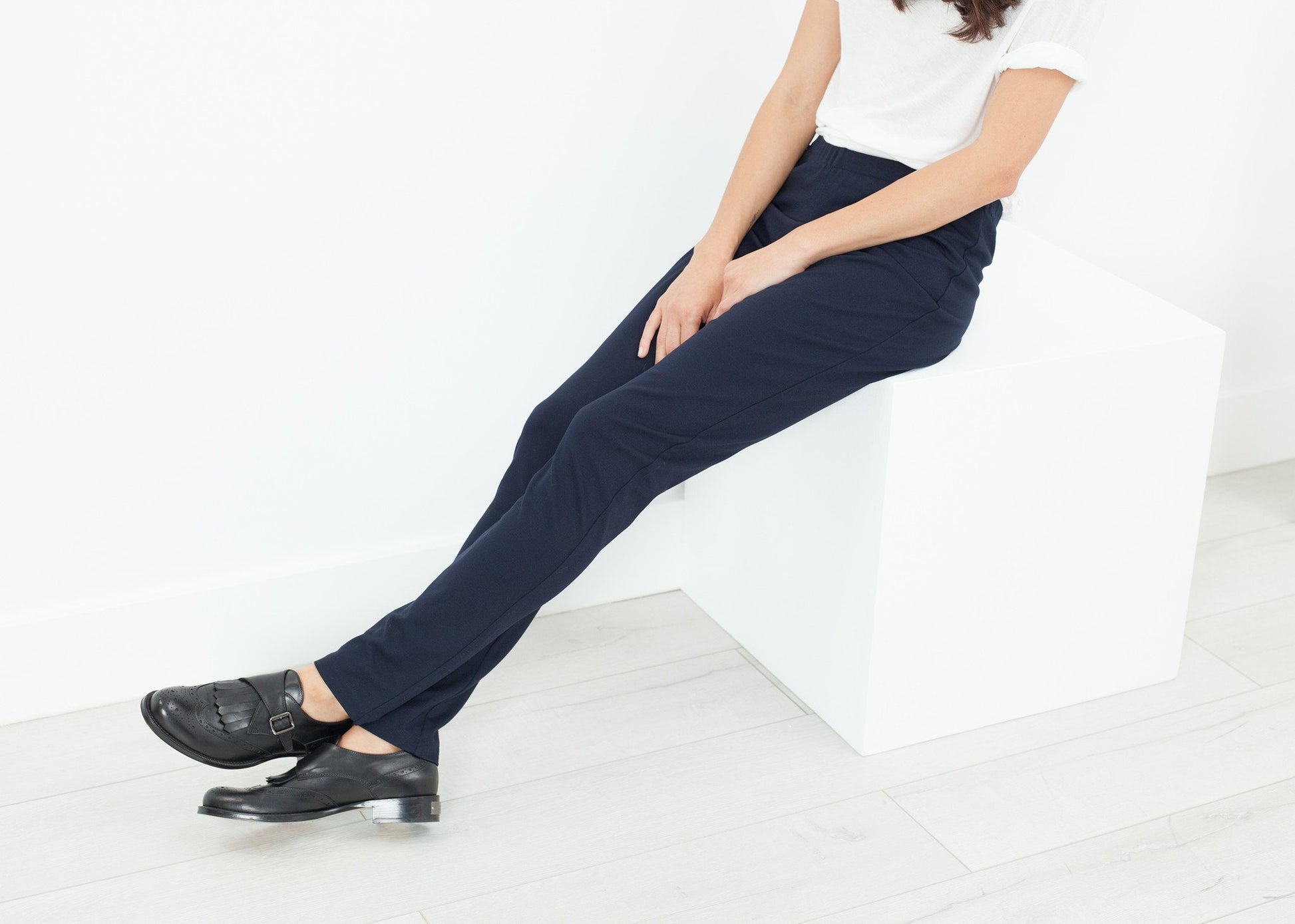 Easy Slim Pant in Navy Maria Calderara