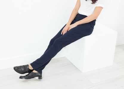 Easy Slim Pant in Navy Maria Calderara