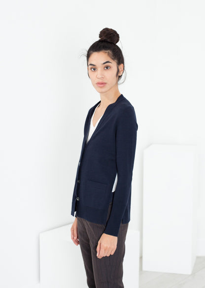 Square Cardigan in Navy Sibel Saral