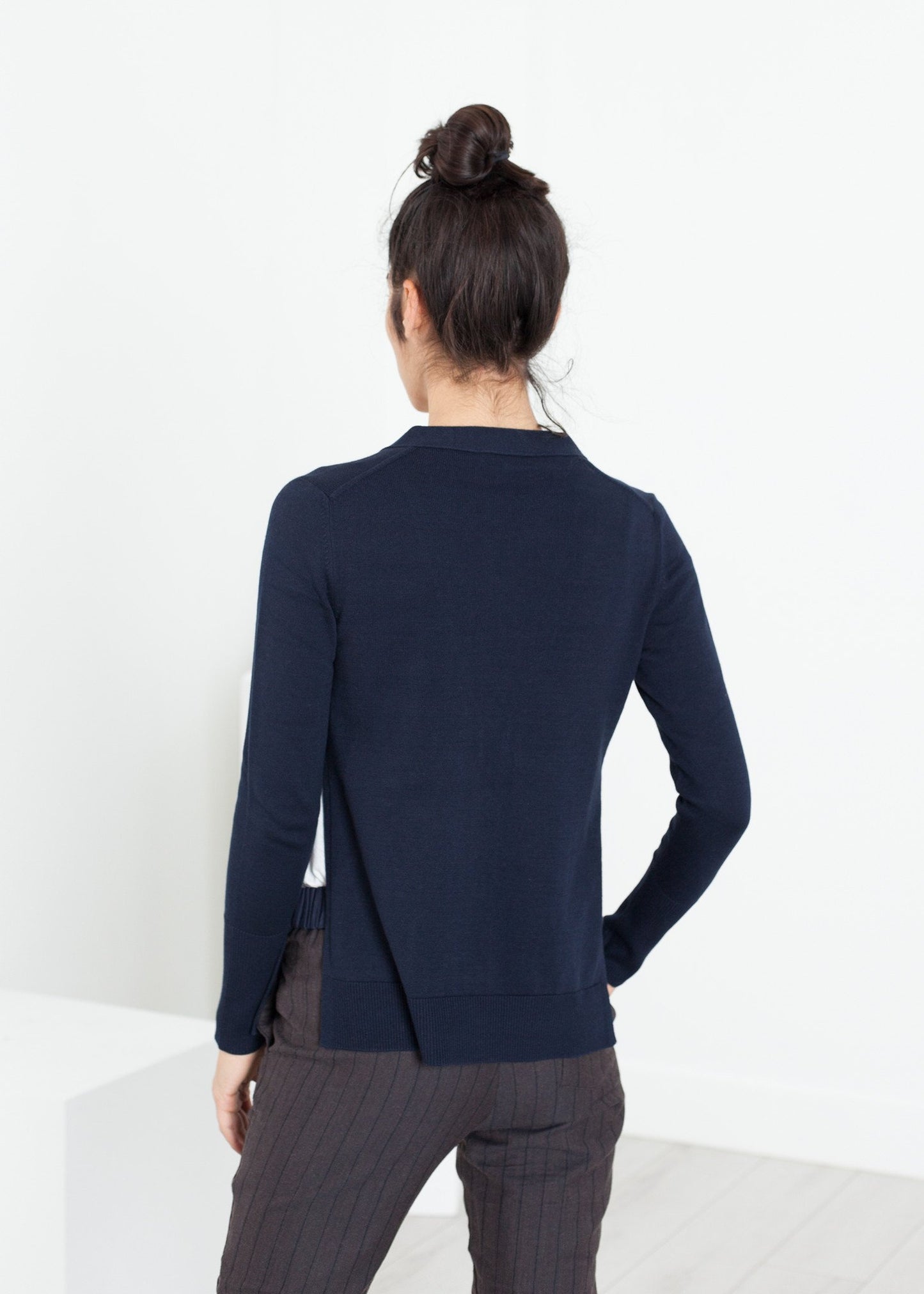 Square Cardigan in Navy Sibel Saral