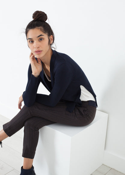 Square Cardigan in Navy Sibel Saral