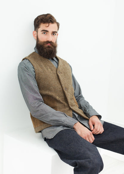 Work Vest in Tan Nigel Cabourn