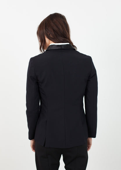 Shawl Collar Blazer in Black Harvey Faircloth