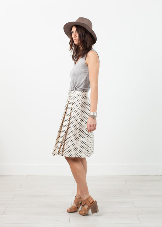 Pleated Skirt in Glitter Dots Pip-Squeak Chapeau