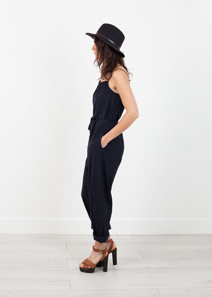 Sleeveless Jumpsuit in Navy Harvey Faircloth