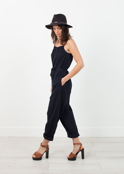 Sleeveless Jumpsuit in Navy Harvey Faircloth