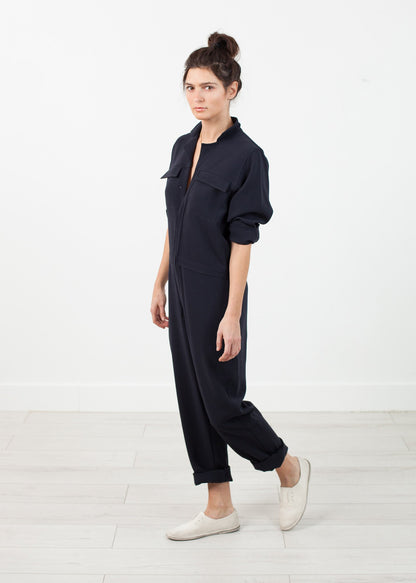 Worker Jumpsuit in Navy Harvey Faircloth