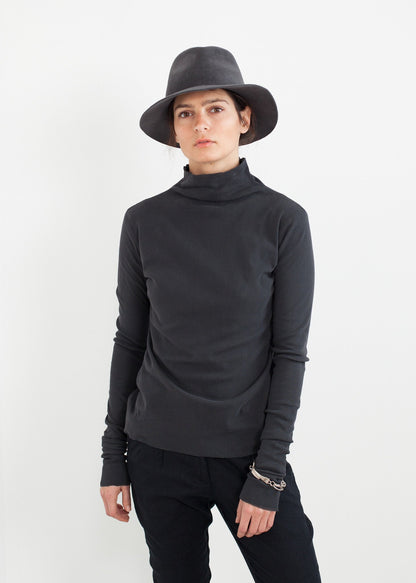 Cotton Long Tee in Ink Pip-Squeak Chapeau