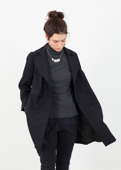 Day Coat in Navy Harvey Faircloth