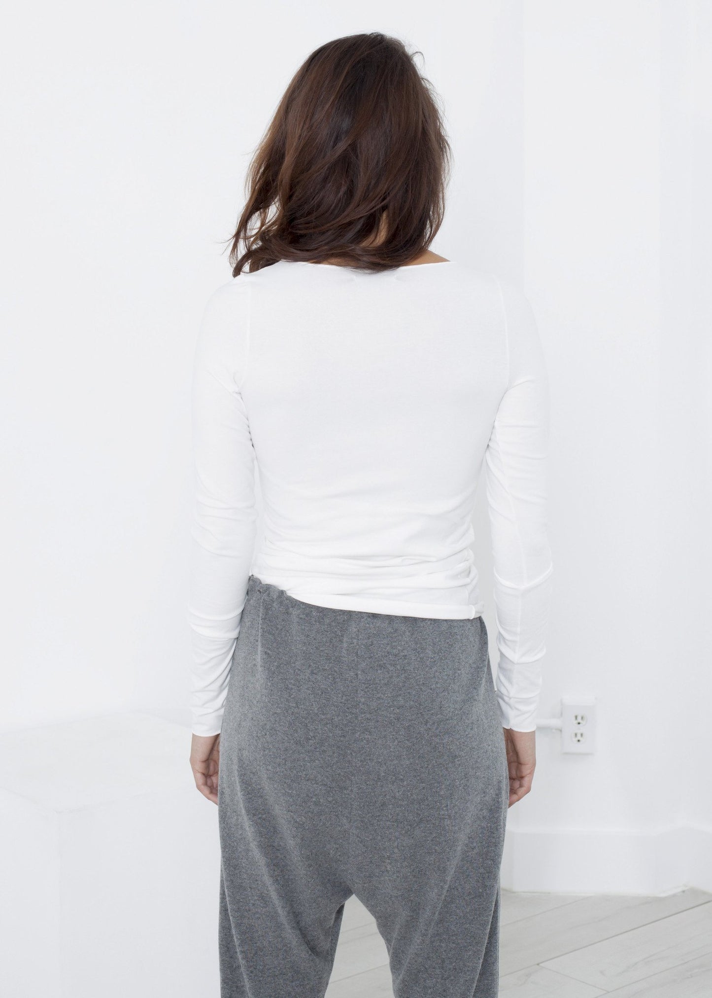 Stretch Tee in Milk Album di Famiglia
