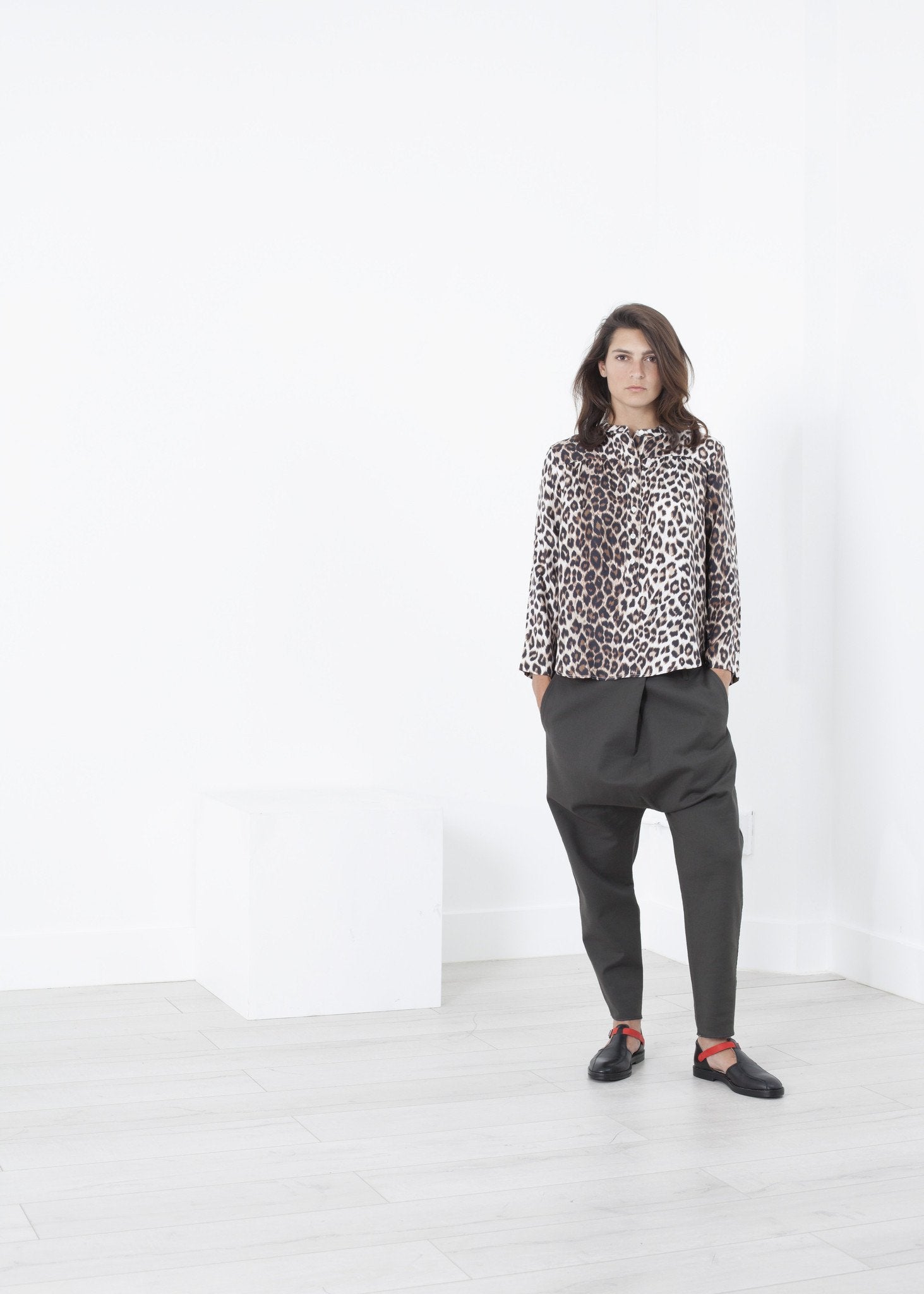 Madame L Blouse in Leopard La Prestic Ouiston