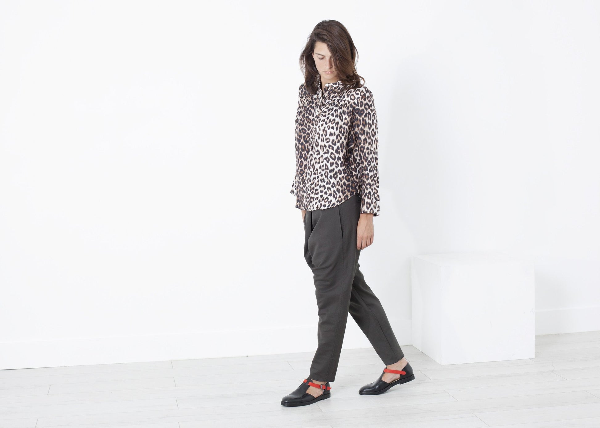 Madame L Blouse in Leopard La Prestic Ouiston