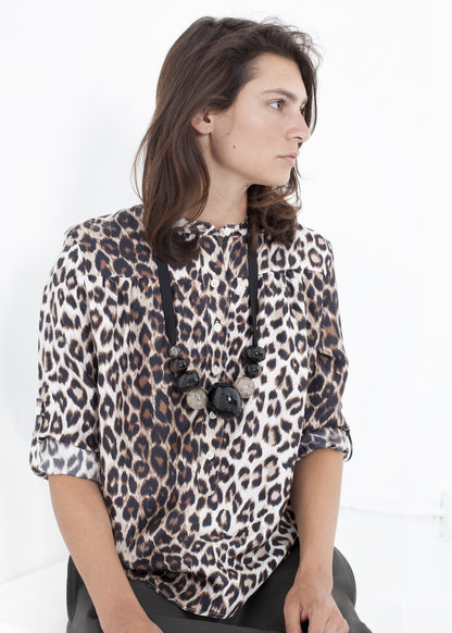 Madame L Blouse in Leopard La Prestic Ouiston