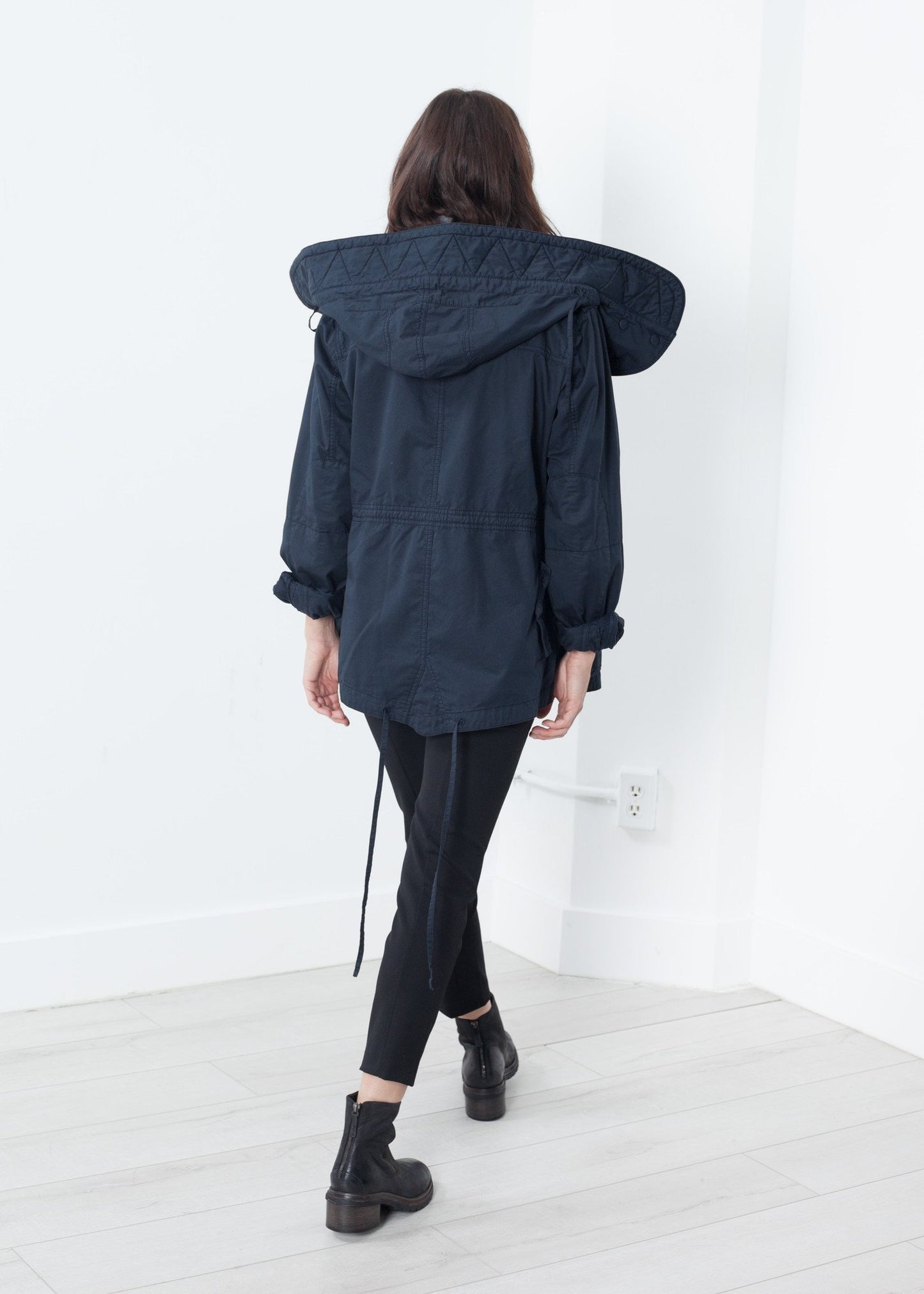 Marquee Coat in Steel Hannes Roether