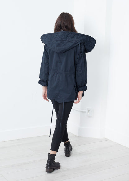 Marquee Coat in Steel Hannes Roether