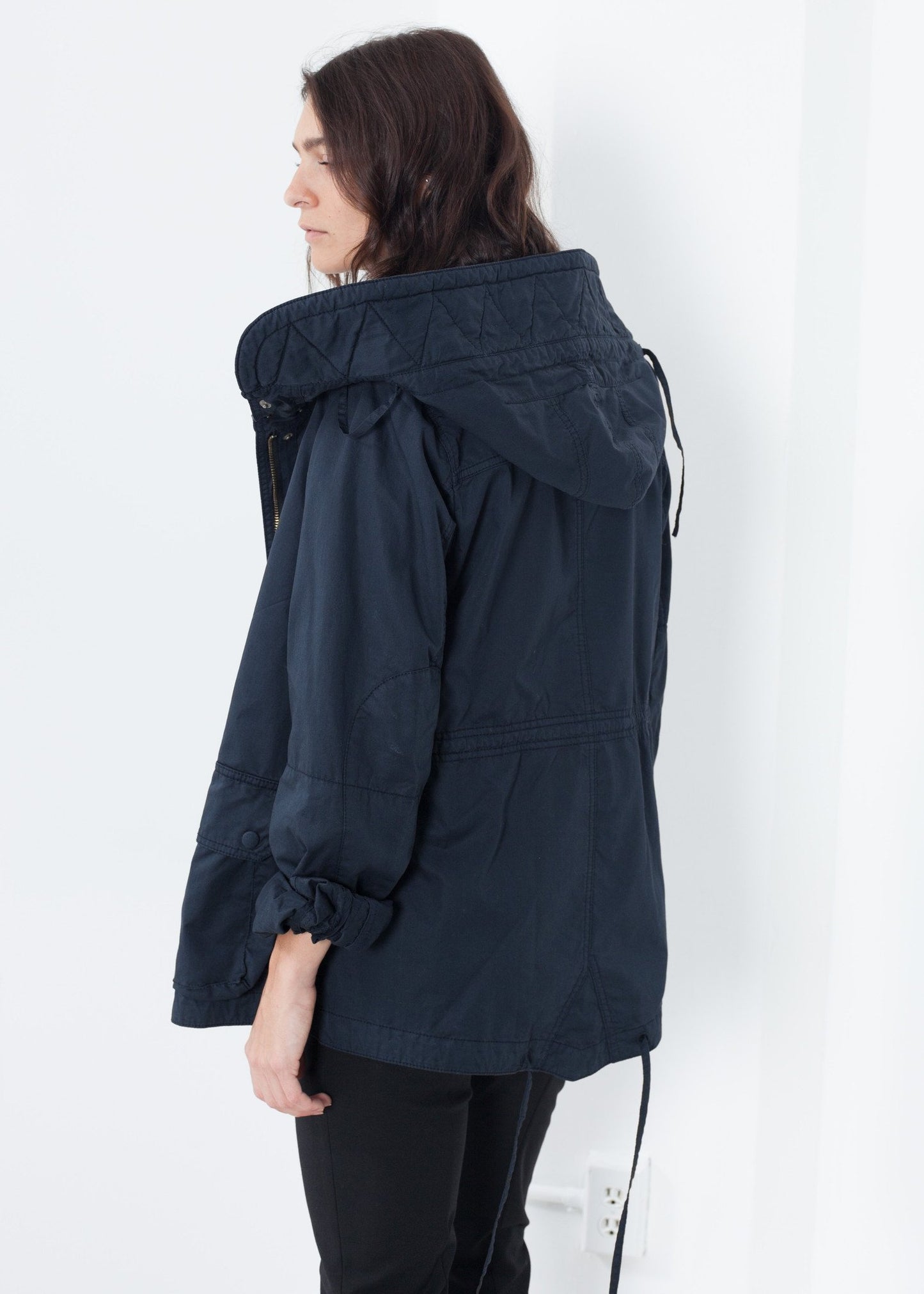 Marquee Coat in Steel Hannes Roether