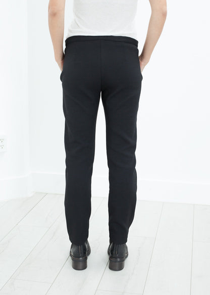 Side Zip Slim Pant in Black Hache