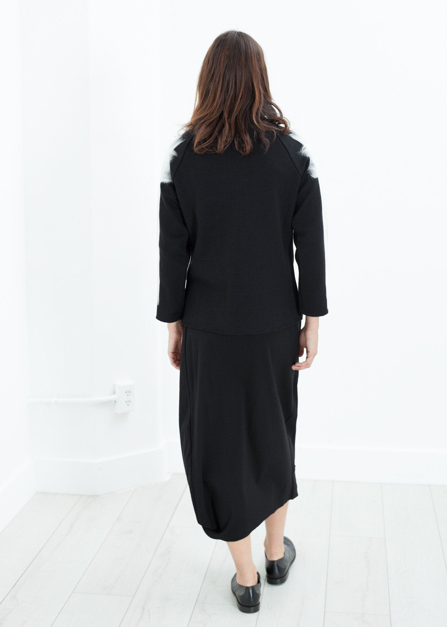 Contrast Felted Sweater in Black Ter et Bantine