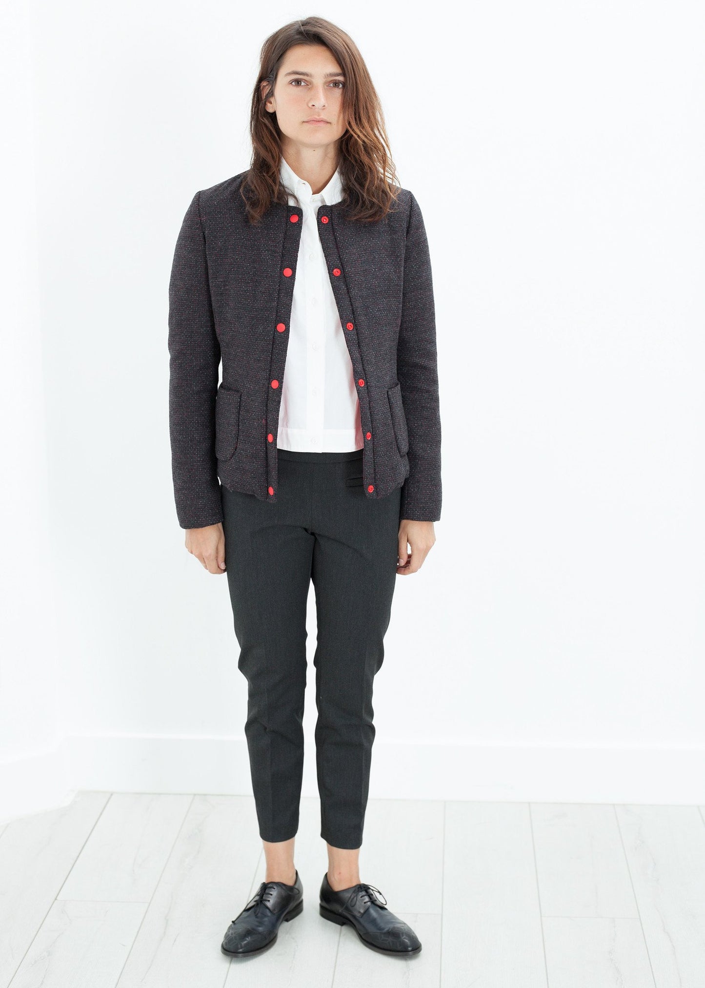 Camelia Reversible Jacket in Black/Red Lardini