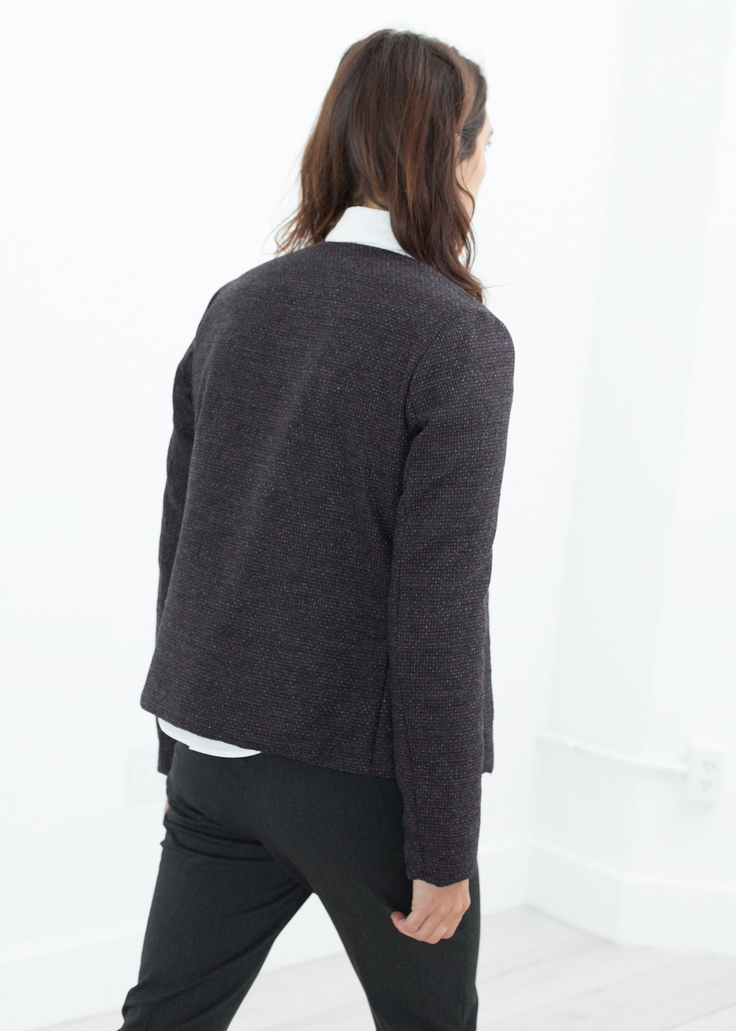 Camelia Reversible Jacket in Black/Red Lardini