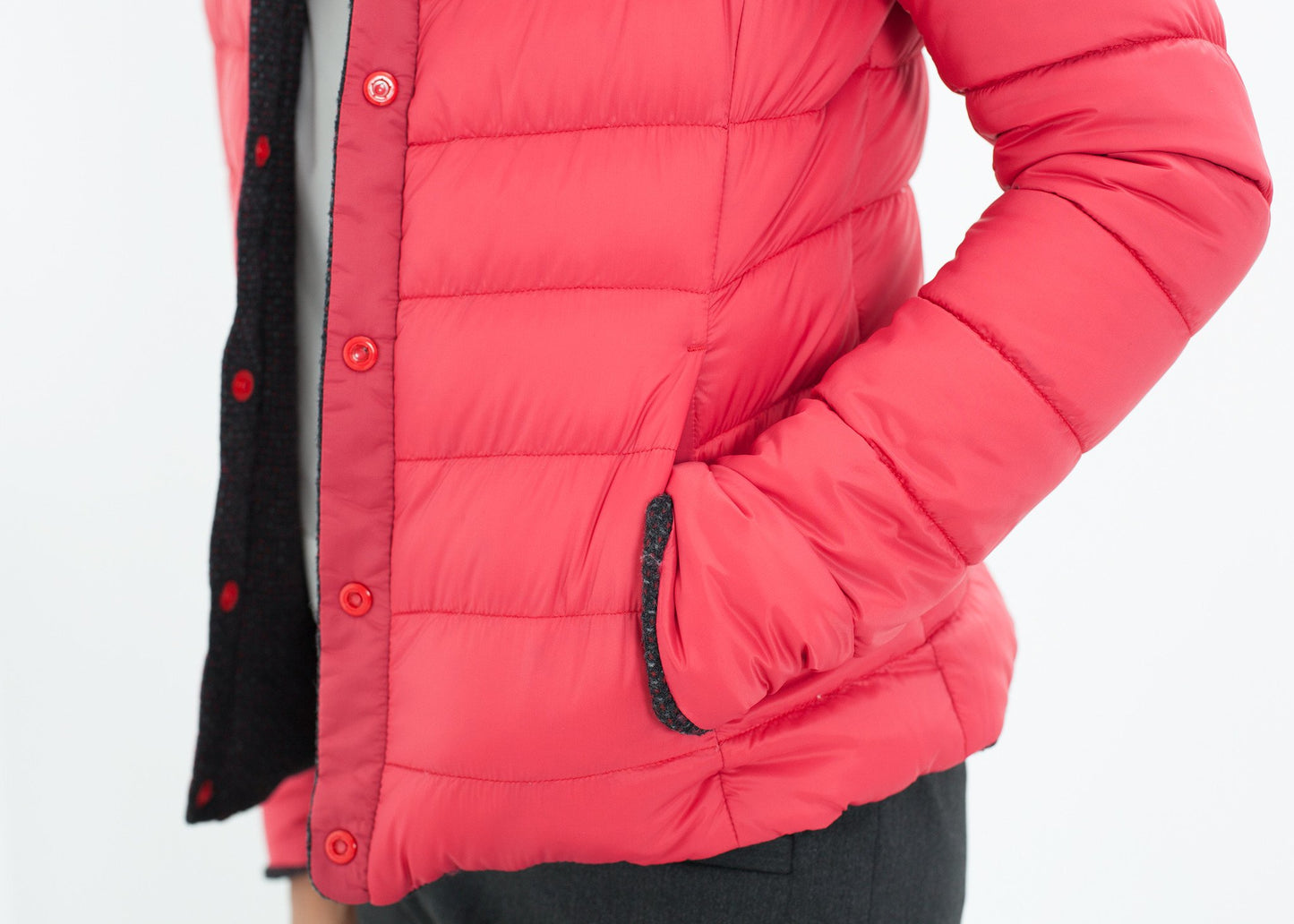 Camelia Reversible Jacket in Black/Red Lardini