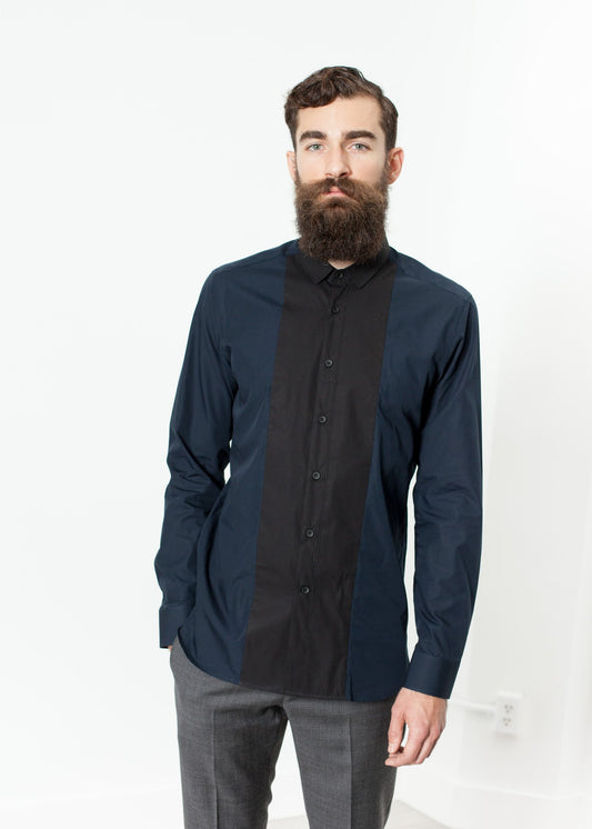 Camicia Classic Shirt in Navy Mauro Grifoni