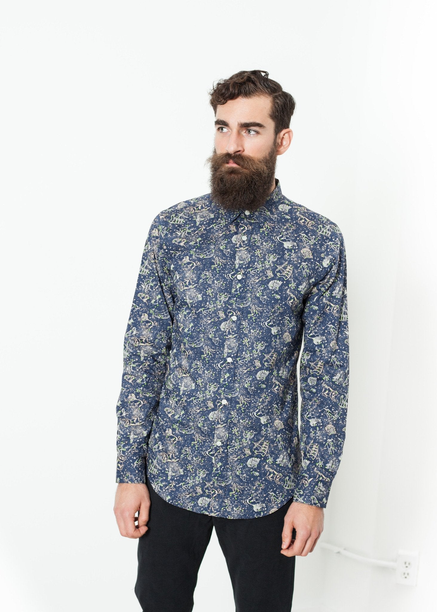 Camicia Slim Shirt in Celestial Mauro Grifoni