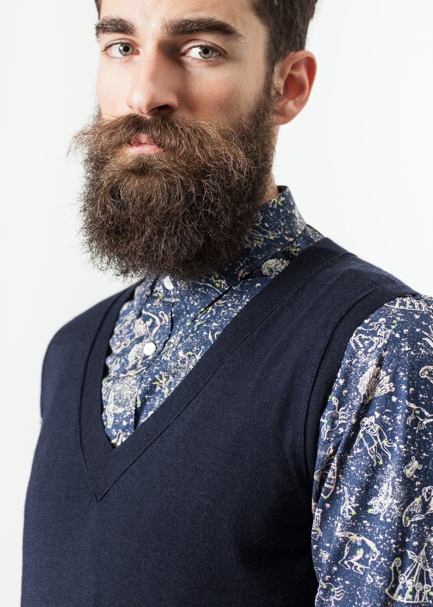 Basic Gilet in Navy Mauro Grifoni