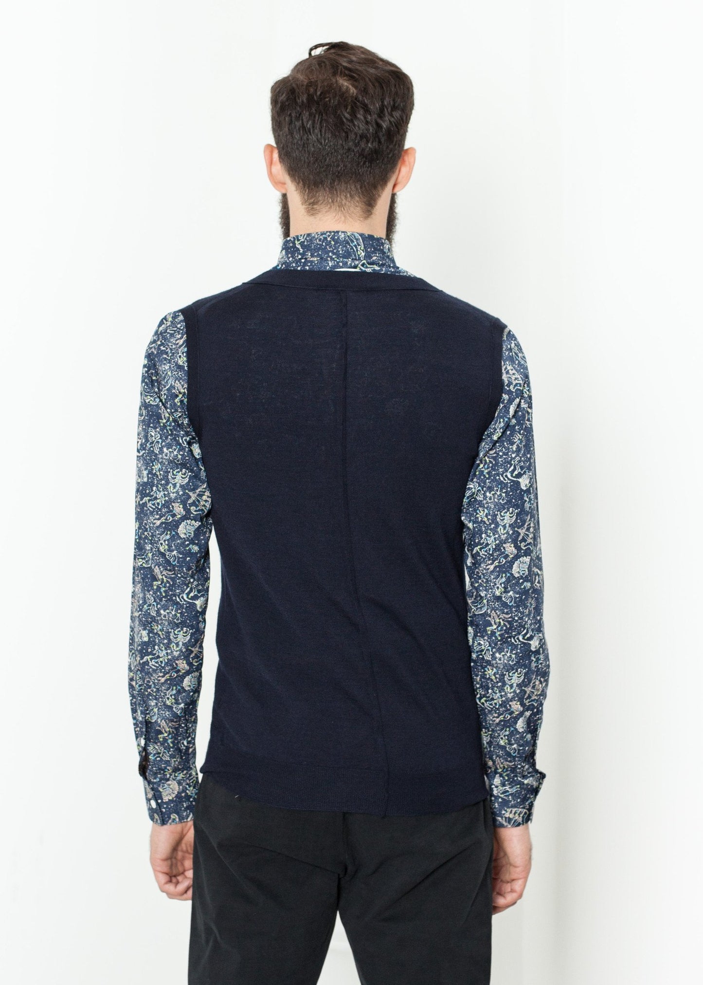 Basic Gilet in Navy Mauro Grifoni