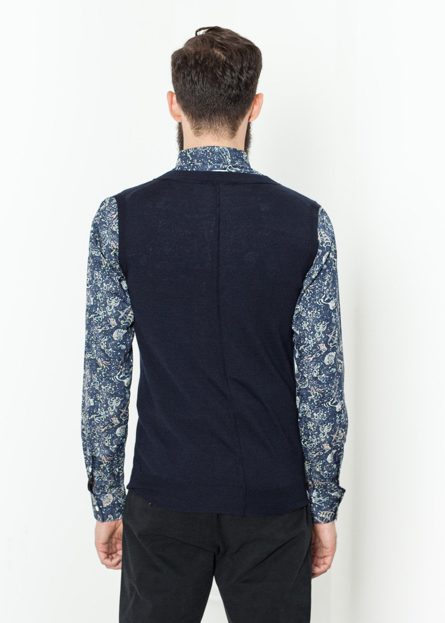 Basic Gilet in Navy Mauro Grifoni