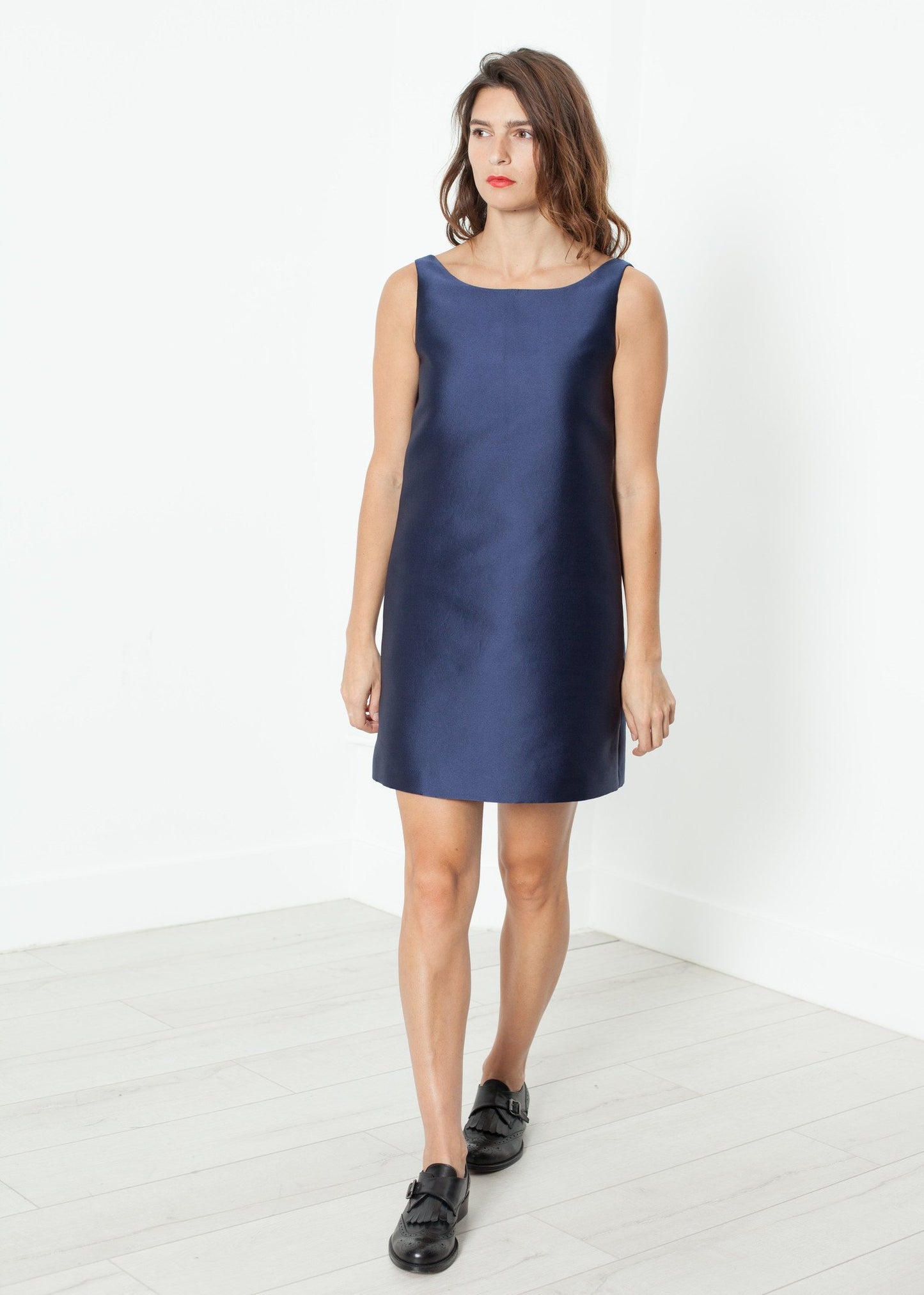 A-Line Mini Dress in Blue Aspesi
