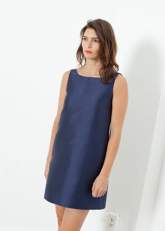 A-Line Mini Dress in Blue Aspesi