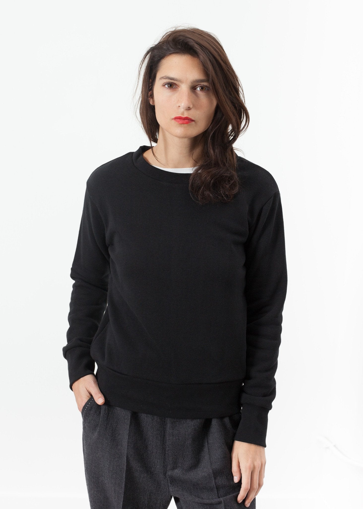 Loopwheeler Sweatshirt in Black AR Srpls