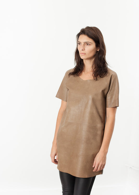 Leather Front Tunic Hache