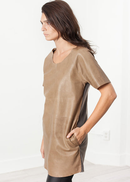 Leather Front Tunic Hache