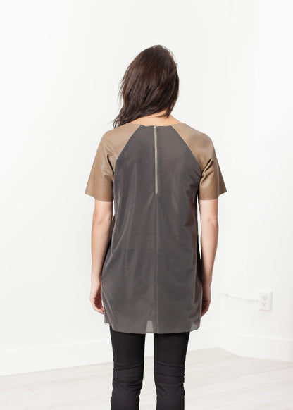 Leather Front Tunic Hache