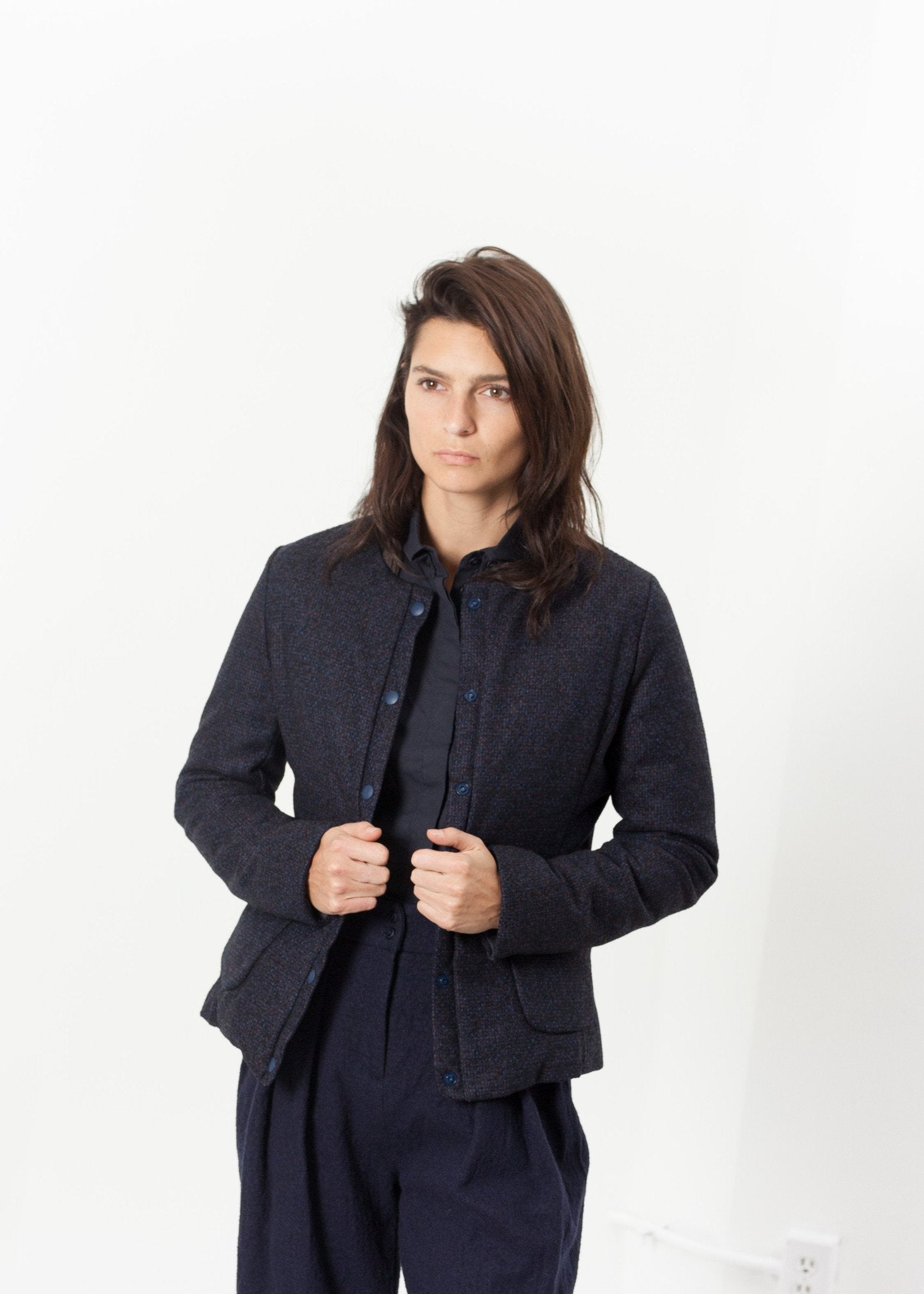 Camelia Reversible Jacket in Navy/Blue Lardini